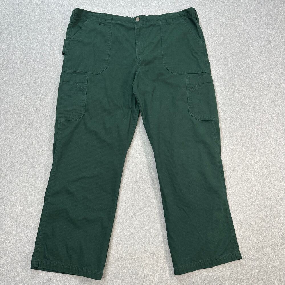 Carhartt Cargo Pant WMNS 2XL Green High Rise Cotton Blend Straight Regular Work
